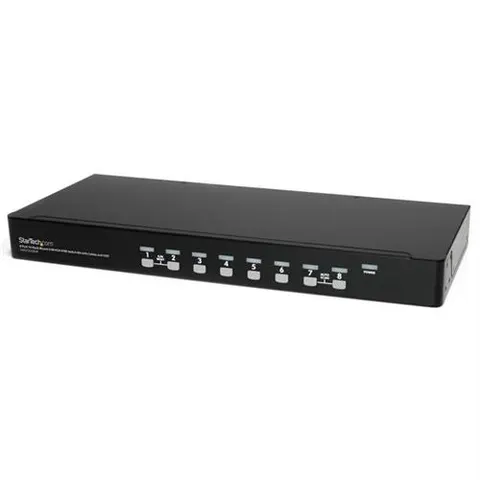 StarTech.com 8 Port 1U Rackmount USB KVM Switch Kit with OSD and Cables - TAA – image 2