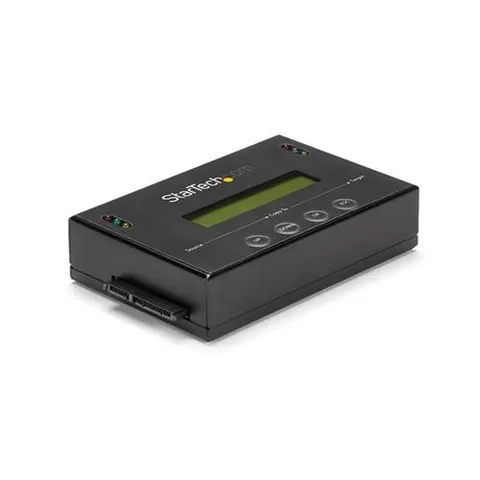 StarTech.com 1:1 Standalone Hard Drive Duplicator & Eraser SATA HDD / SSD Disk Cloner / Copier / Wiper / Sanitizer Drive Cloning / Recovery Tool LCD Display TAA – image 2