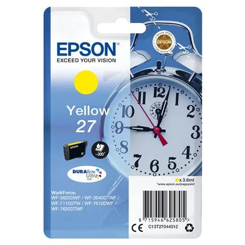 Epson Alarm clock Singlepack Yellow 27 DURABrite Ultra Ink – image 2