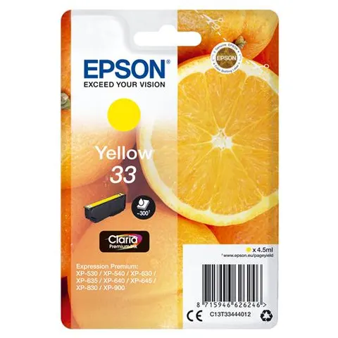 Epson Oranges 33 Claria Premium Single Yellow Ink – image 2