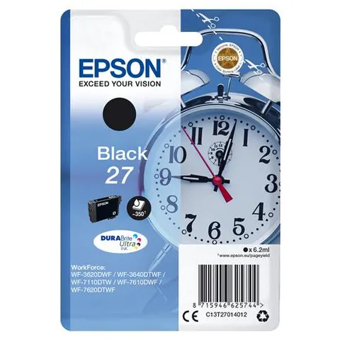 Epson Alarm clock Singlepack Black 27 DURABrite Ultra Ink – image 2
