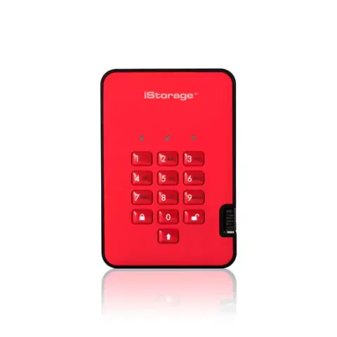 iStorage diskAshur² SSD 128GB Red | Secure Portable Solid State Drive – image 2