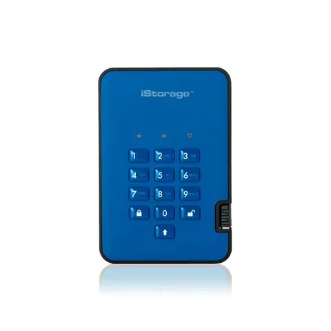 iStorage diskAshur² SSD 4TB Blue | Secure Portable Solid State Drive – image 2