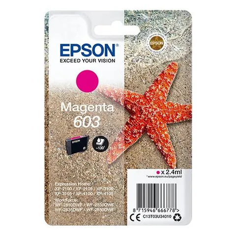 Epson C13T03U34010/603 Ink cartridge magenta. 130 pages 2.4ml for Epso – image 2