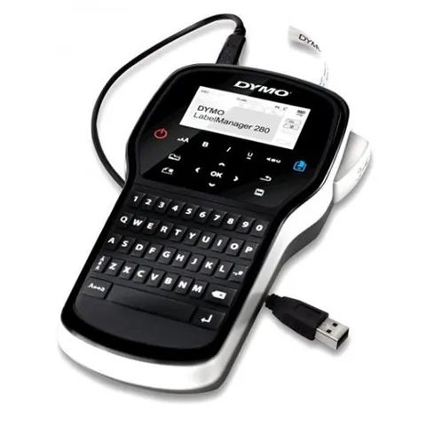 DYMO LabelManager 280 Label Maker | Rechargeable Handheld Label Printer with QWERTY Keyboard | Includes Black & White D1 Label Tape (12mm) | For Home & Office ( – image 2