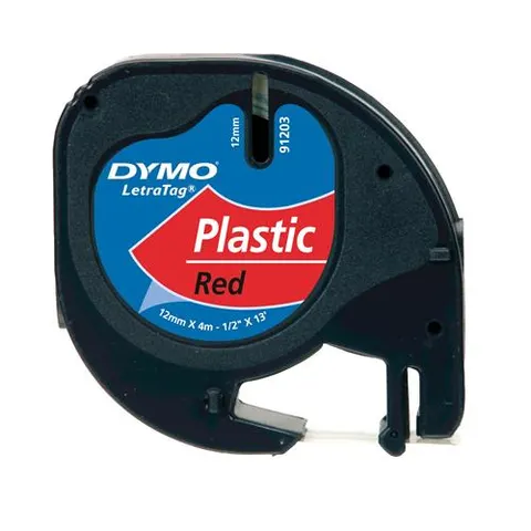 DYMO S0721630 - Labelling tape, plastic, black/red – image 3