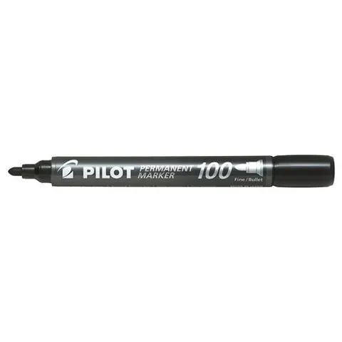 Pilot 100 Permanent Markers Black Bullet Tip Value Pack 20 – image 2