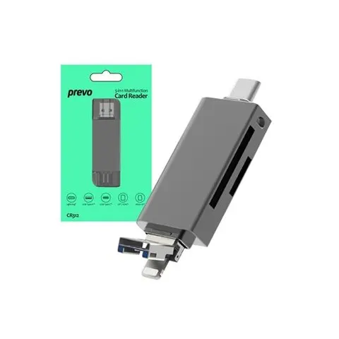 PREVO CR312 card reader USB Type-A/USB Type-C/Lightning Black – image 2
