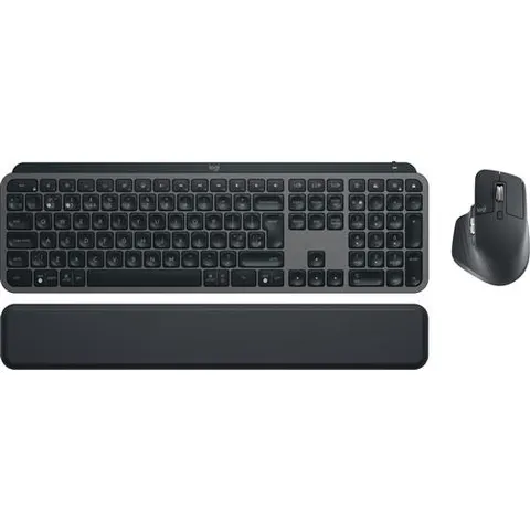 Logitech MX Keys S Wireless Mouse and Keyboard Combo with Palm Rest - Graphite – image 2