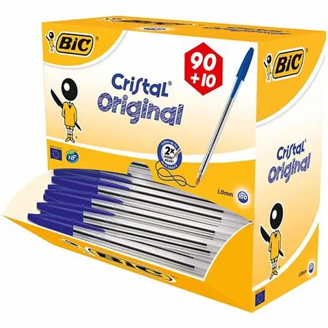 BIC Cristal Blue Stick ballpoint pen Medium 100 pc(s) – image 2