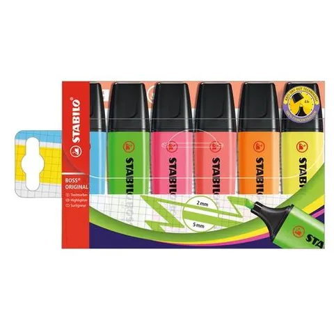 STABILO BOSS ORIGINAL marker 6 pc(s) Chisel tip Multi – image 3