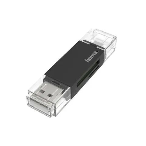 Hama USB Card Reader OTG USB-A + Micro-USB 2.0 SD/microSD – image 3