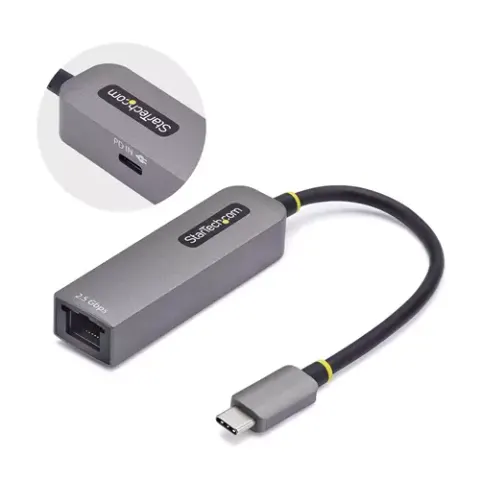 StarTech.com 2.5GbE USB-C to Ethernet Adapter - Network adapter - USB-C 3.2 Gen 1 / Thunderbolt 3 - 10M/100M/1G/2.5 Gigabit Ethernet + USB-C 3.2 Gen 1 – image 3