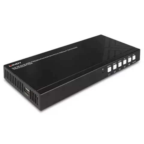 Lindy 5 Port Seamless Presentation Switch HDBaseT Extender - Transmitt – image 2
