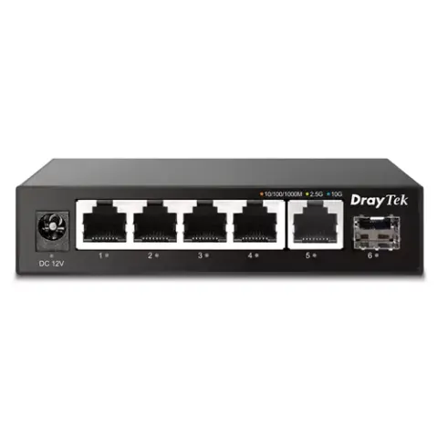 DrayTek VSQ60X-K network switch Unmanaged L2 2.5G Ethernet – image 2