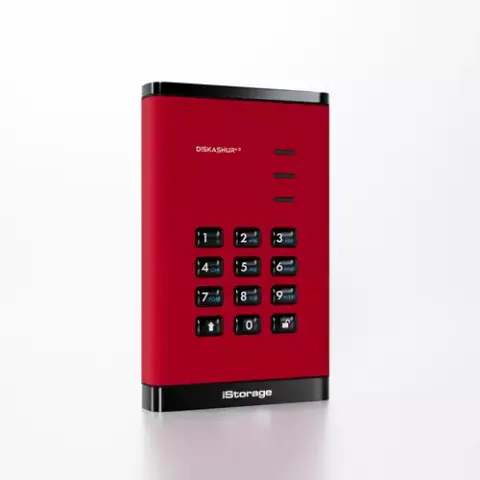 iStorage diskAshur³ SSD 1TB Red | Secure Portable Solid State Drive – image 2