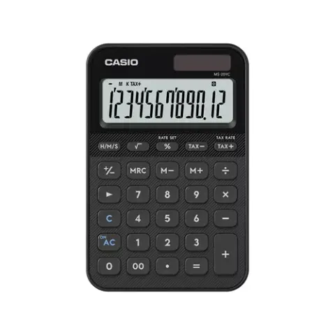 Casio MS-20YC MINI DESK CALC BLACK – image 2