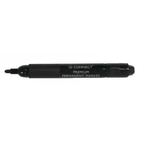 Q-Connect Premium Permanent Markers Black Bullet Tip Pack 10 – image 2
