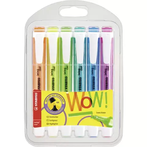STABILO swing cool Pastel marker 6 pc(s) Chisel tip – image 2