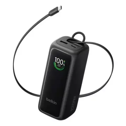 Belkin Power Bank 22K with Retractable Cable – image 2