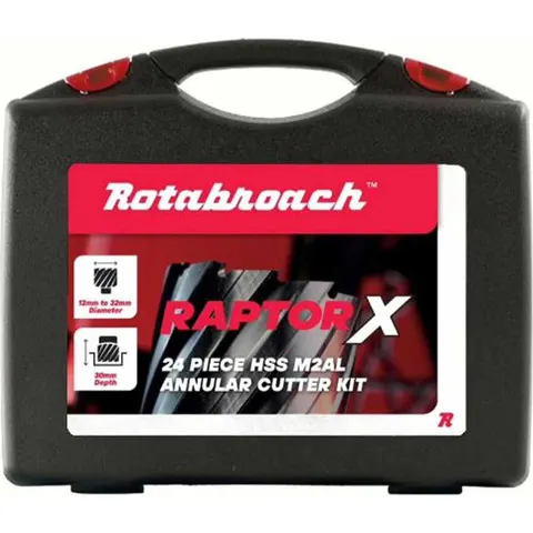 Rotabroach 24 Piece Raptor X Mag Drill Hole Cutter Set – image 2