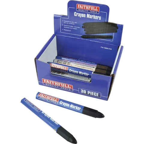 Faithfull Marker Crayons – Black – image 3