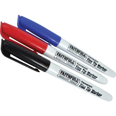 Faithfull Fine Tip Permanent Marker Pen – Assorted – image 4