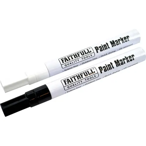 Faithfull Paint Marker Pen – Black / White – image 4