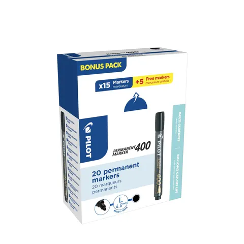PILOT 400 Permanentmarker 1.0 - 4.0 mm Schwarz – Bild 2