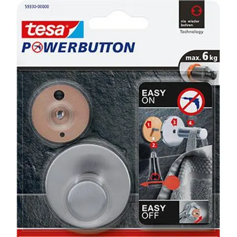 tesa Powerbutton Haken Classic, rund – Bild 3