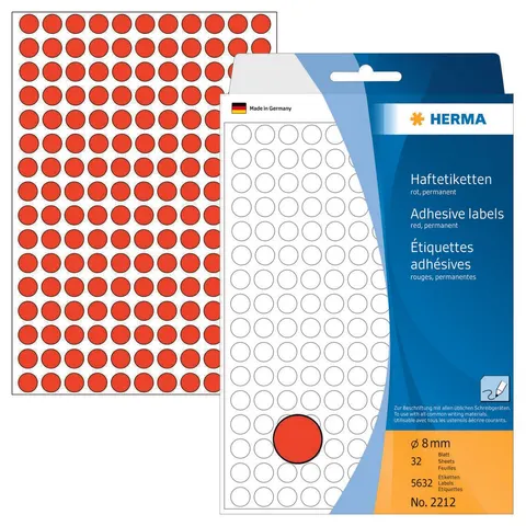 HERMA Klebepunkte Ø 8,0 mm rot – Bild 3