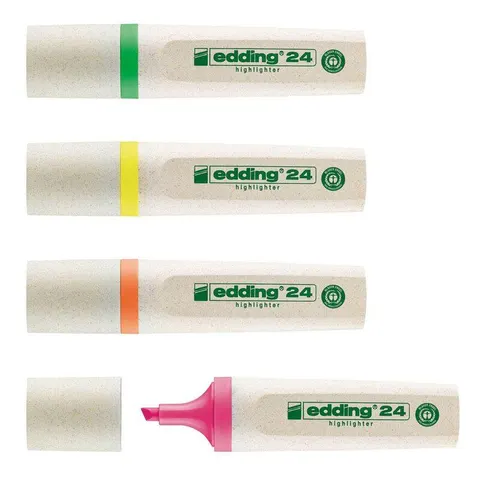 edding Highlighter 24 EcoLine Textmarker farbsortiert, 4 St. – Bild 2