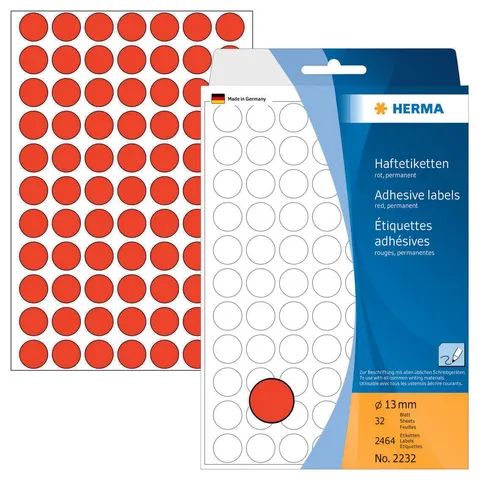 HERMA Klebepunkte Ø 13,0 mm rot – Bild 3