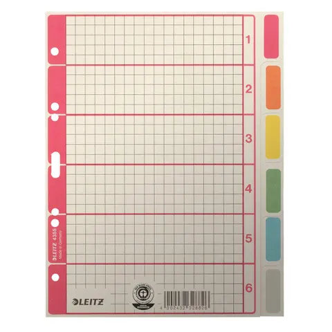 LEITZ Ordnerregister Vollformat 1-6 DIN A4 – Bild 3