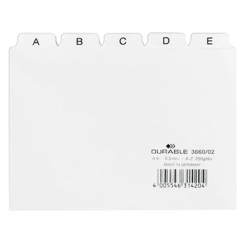 DURABLE Leitregister A - Z A6 quer 1 Stück weiß – Bild 3