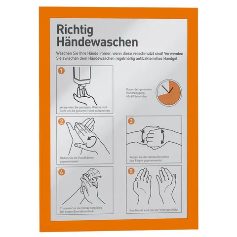 DURABLE Magnetrahmen DURAFRAME® MAGNETIC A4 orange – Bild 3
