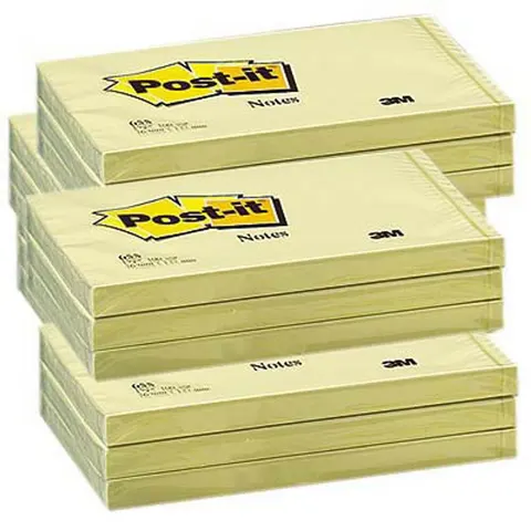 Post-it Haftnotizen notes, 127 x 76 mm, gelb – 655CY – Bild 2