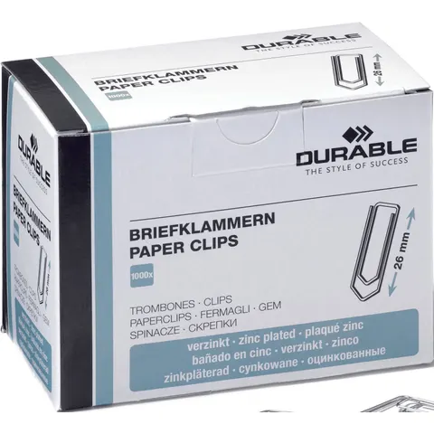 DURABLE Büroklammern Metall silber – Bild 3
