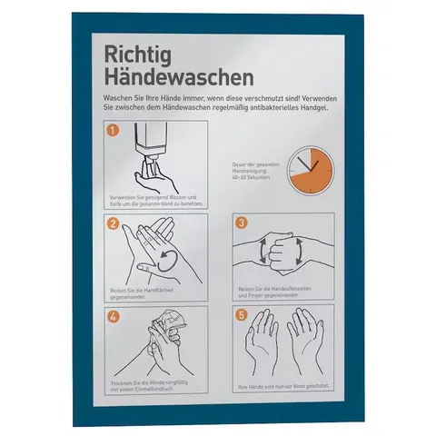 DURABLE Magnetrahmen DURAFRAME® MAGNETIC A4 dunkelblau – Bild 3
