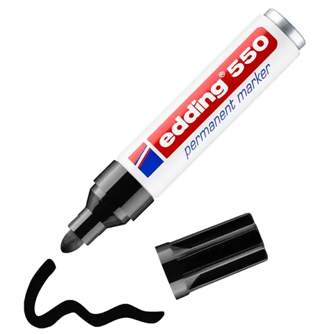 edding 550 Permanentmarker schwarz – Bild 3