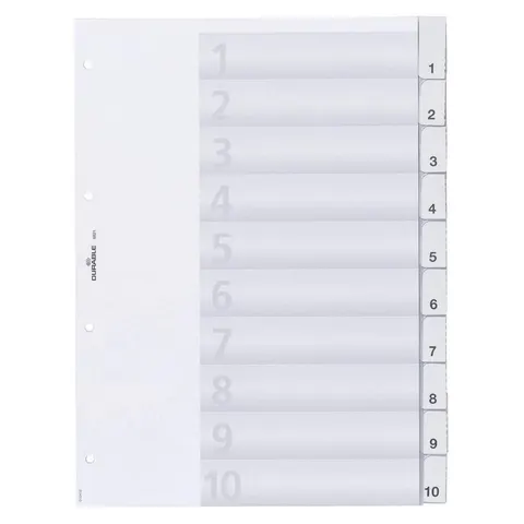 DURABLE Kunststoff-Register, A4, 10-teilig, transparent – Bild 3
