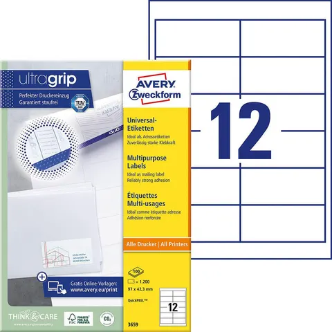 AVERY Zweckform Universal-Etiketten 3659 – Bild 3
