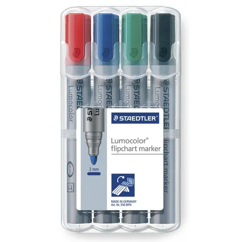 STAEDTLER Flipchartmarker Lumocolor 4St Box – 356142 – Bild 2