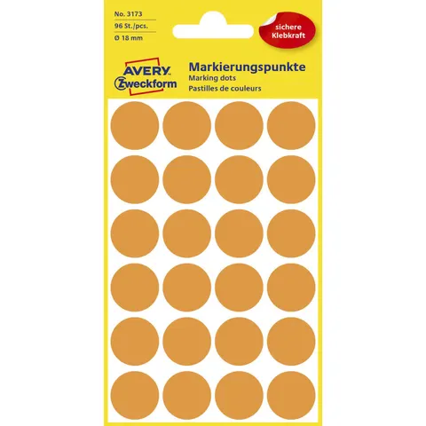 AVERY Zweckform Klebepunkte Ø 18,0 mm leuchtorange – Bild 3