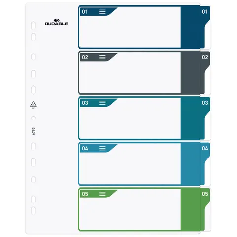 DURABLE Ordnerregister Überbreite 1-5 DIN A4 – Bild 4