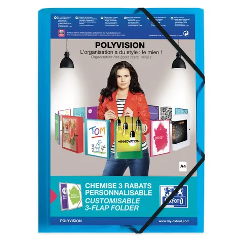 OXFORD Eckspanner Polyvision DIN A4 blau – Bild 2