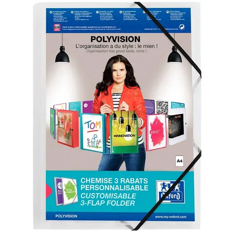 OXFORD Eckspanner Polyvision DIN A4 transparent – Bild 2