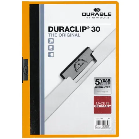 DURABLE Klemmhefter DURACLIP DIN A4 orange – Bild 2