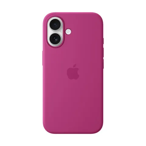 Apple iPhone 16 Silikon Case mit MagSafe, Fuchsia – Bild 3