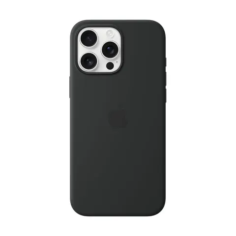 Apple Silikon Case iPhone 16 Pro Max mit MagSafe (schwarz) – Bild 3
